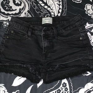Juniors' Mudd Low Rise Denim Shortie Shorts